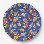 熱帯魚パターン ペーパープレート (正面)