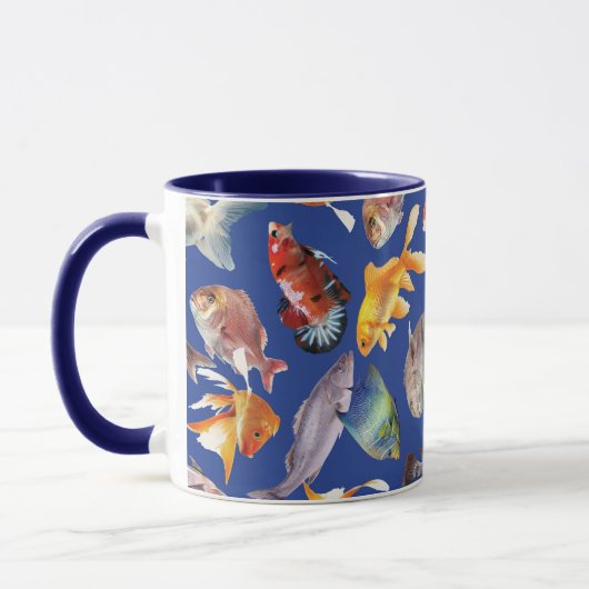 熱帯魚パターン マグカップ (左)