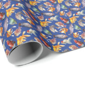 熱帯魚パターン ラッピングペーパー (ロールコーナー)