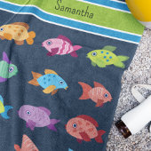 熱帯魚パーソナライズされた ビーチタオル