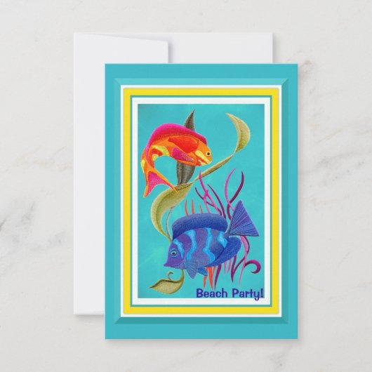 熱帯魚ビーチパーティーカスタマイズイベント 招待状 (正面)