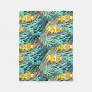 熱帯魚ビーチ海フリースブランケット フリースブランケット