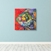 熱帯魚プリント キャンバスプリント (インサイチュ (ウッドフロア))