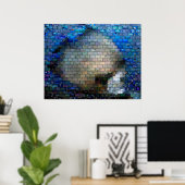 熱帯魚モザイクポスター ポスター (ホームオフィス)