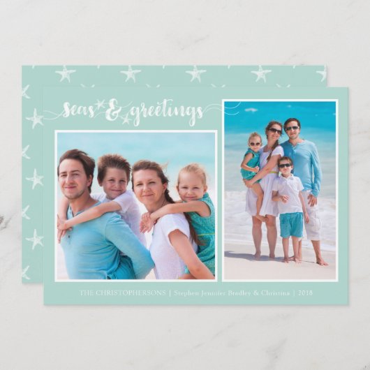 熱帯魚季節のごあいさつ | 2枚の写真 シーズンカード (正面/裏面)