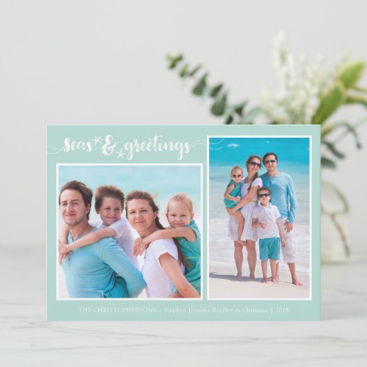 熱帯魚季節のごあいさつ | 2枚の写真 シーズンカード (スタンド正面)