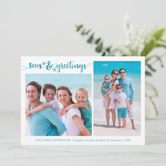 熱帯魚季節のごあいさつ | 2枚の写真 シーズンカード (スタンド正面)