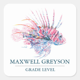 熱帯魚新学期 スクエアシール