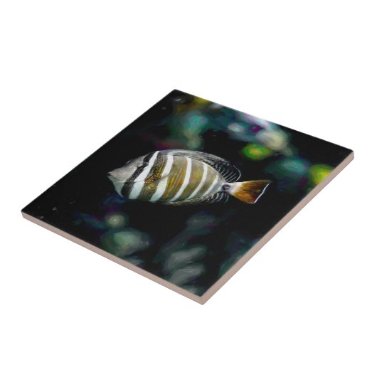 熱帯魚水中水中競技デザイン タイル (側面)