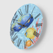 熱帯魚水族館 ラージ壁時計 (傾斜)