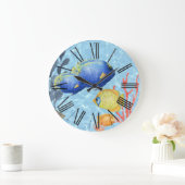 熱帯魚水族館 ラージ壁時計 (ホーム)