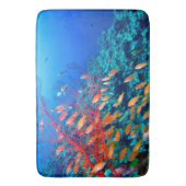 熱帯魚海底珊瑚礁 バスマット (正面縦)