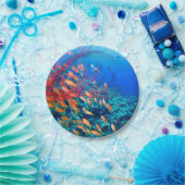 熱帯魚海底珊瑚礁 ペーパープレート (パーティー)