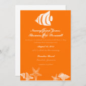 熱帯魚結婚式招待状 招待状 (正面/裏面)