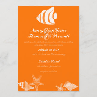 熱帯魚結婚式招待状 招待状