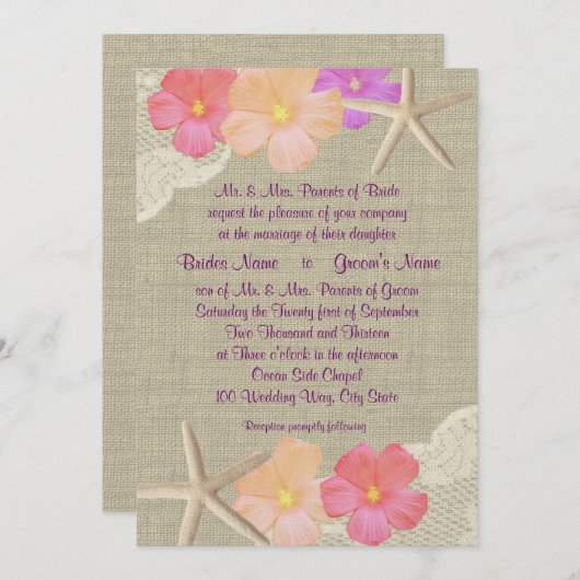 熱帯魚結婚病 招待状 (正面/裏面)