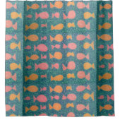 熱帯魚絵を描型シャワーカーテン シャワーカーテン (正面)