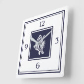 熱帯魚航海の角壁時計 スクエア壁時計 (傾斜)