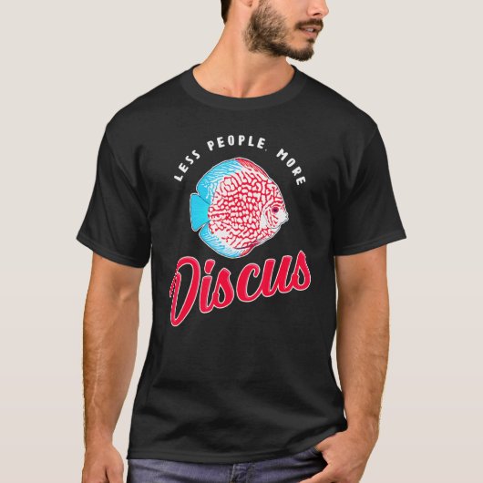 熱帯魚飼育者以外は興味なし シクリッド ディスカス Tシャツ (正面)