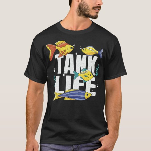 熱帯魚飼育者 アクアリウム 熱帯魚水槽 アクアリスト Tシャツ (正面)