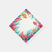 熱帯魚鮮やかサンゴ海 | カラフル海 スタンダードカクテルナプキン (角)