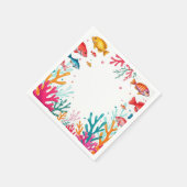 熱帯魚鮮やかサンゴ海 | カラフル海 スタンダードカクテルナプキン (角)