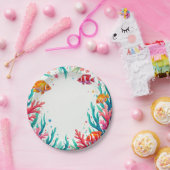 熱帯魚鮮やかサンゴ海 | カラフル海 ペーパープレート (パーティー)