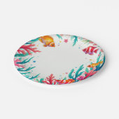 熱帯魚鮮やかサンゴ海 | カラフル海 ペーパープレート (アングル)