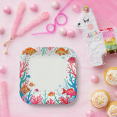 熱帯魚鮮やかサンゴ海 | カラフル海 ペーパープレート (パーティー)