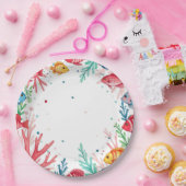 熱帯魚鮮やかサンゴ海 | カラフル海 ペーパープレート (パーティー)