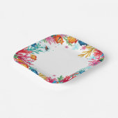 熱帯魚鮮やかサンゴ海 | カラフル海 ペーパープレート (傾斜あり)