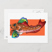 熱帯魚1人気があるカッコいいレトロ ポストカード (正面/裏面)