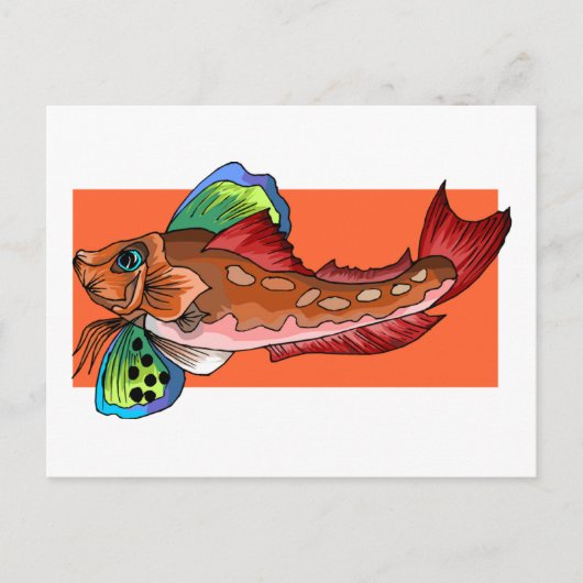 熱帯魚1人気があるカッコいいレトロ ポストカード (正面)