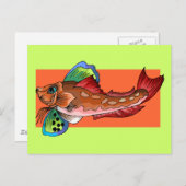 熱帯魚1人気があるカッコいいレトロ ポストカード (正面/裏面)