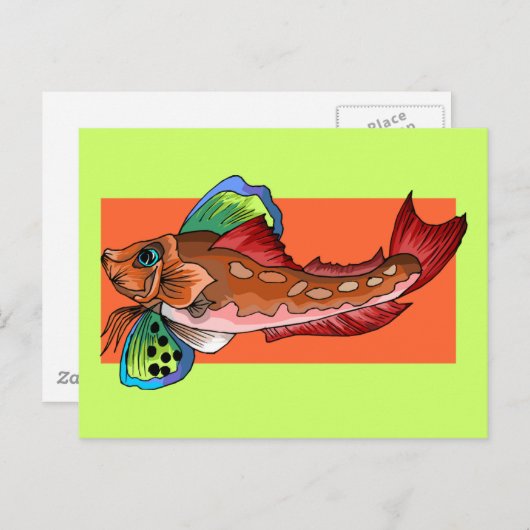 熱帯魚1人気があるカッコいいレトロ ポストカード (正面/裏面)