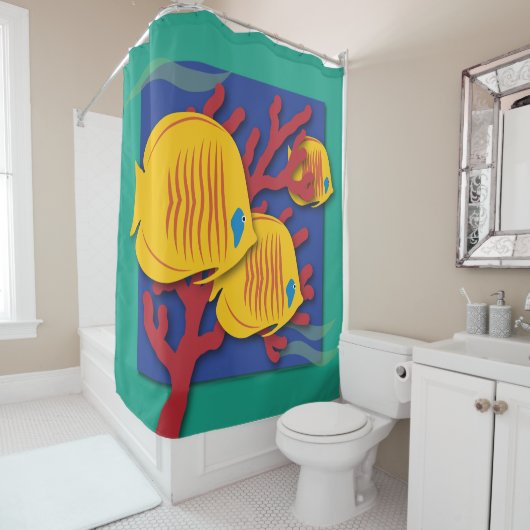 熱帯魚 シャワーカーテン (インサイチュ)