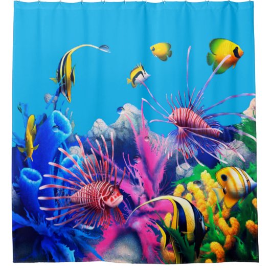 熱帯魚 シャワーカーテン (正面)
