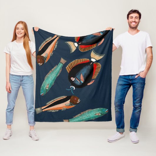 熱帯魚 フリースブランケット (インサイチュ)