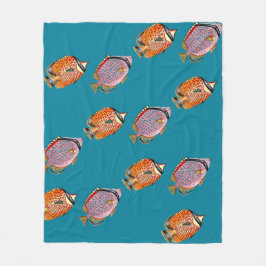 熱帯魚 フリースブランケット