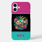 熱帯魚 – 刺フェイクしゅうブルーピンクモノグラム Case-Mate iPhoneケース (裏面)