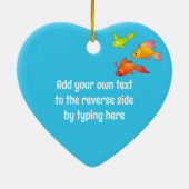 熱帯魚 – 明るい漫画スタイル パーソナライズされた セラミックオーナメント (裏面)