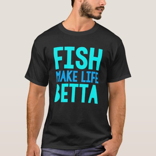 熱帯魚 水槽 アクアリウム ベタ 水生生物 Tシャツ (正面)