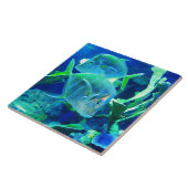 熱帯魚，青，セラミックタイル タイル (側面)