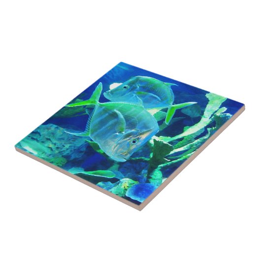 熱帯魚（青） タイル (側面)