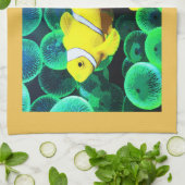 熱帯魚（黄色） キッチンタオル (折り畳み)