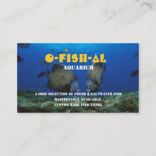 熱帯魚lアクアリウム関連のビジネス 名刺