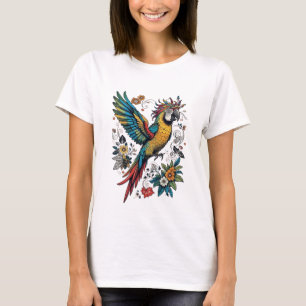 熱帯鮮やかオウム Tシャツ