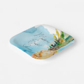 熱帯鮮やかパイナップルブライダルシャワーパーティー ペーパープレート (傾斜あり)