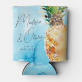 熱帯鮮やかパイナップル水結婚色 缶クーラー (正面)