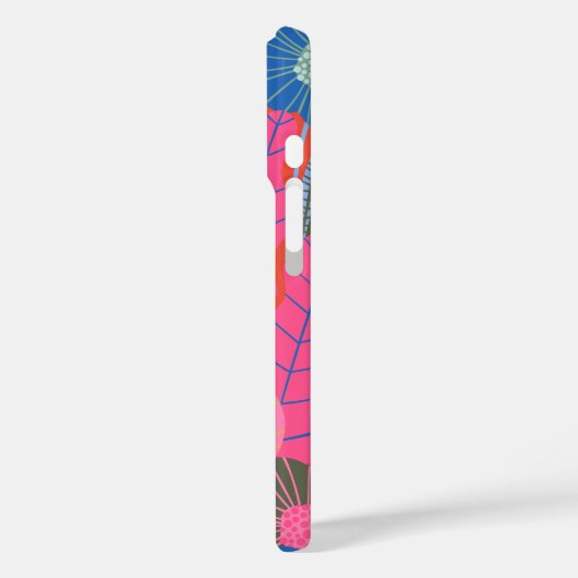 熱帯鮮やかフローラジャングルレッドパーソナライズされた Case-Mate iPhoneケース (裏面 / 左)